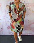 Ria |  Vibrant V-Neck Dress