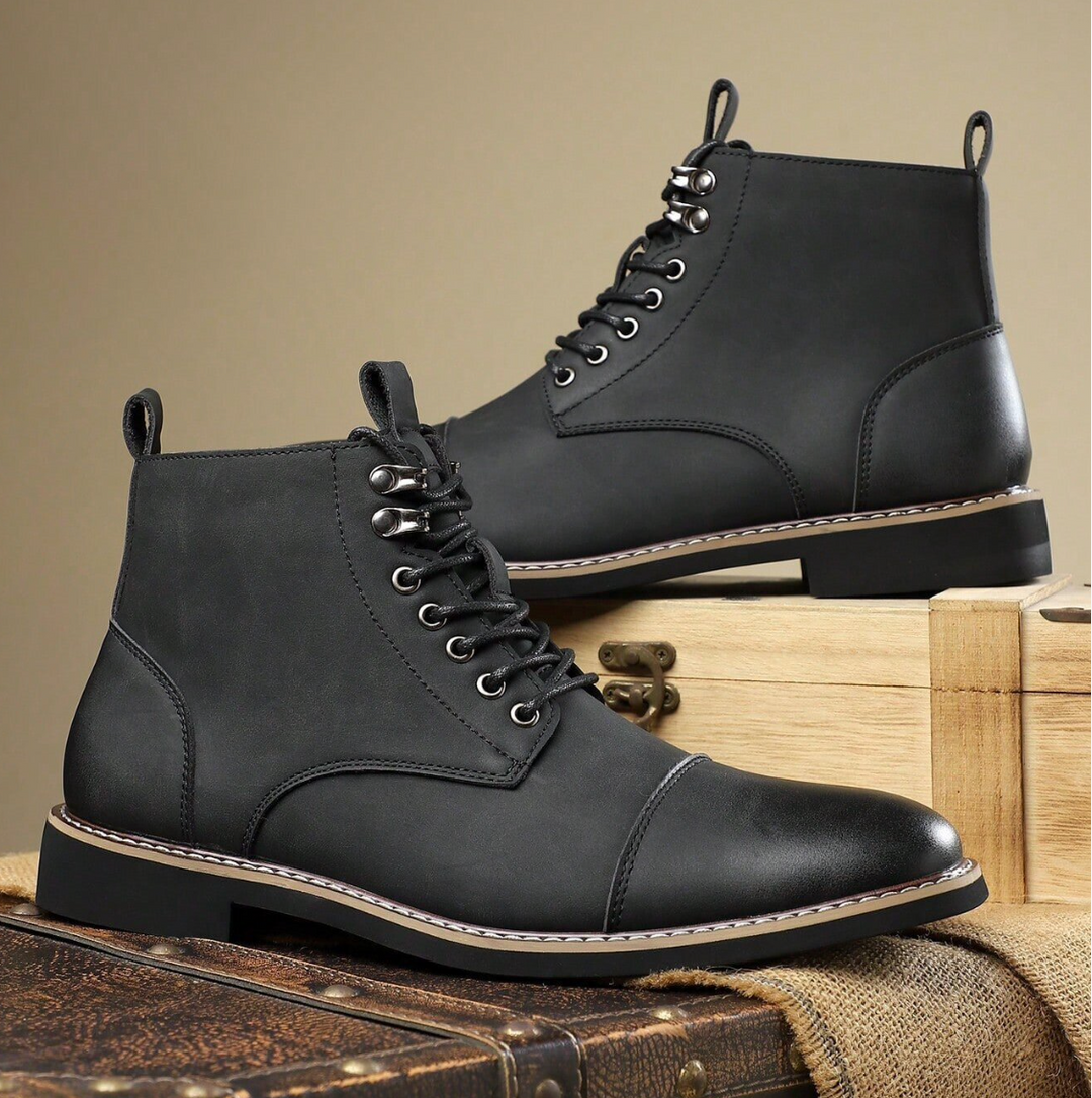 Declan | Men's Work Boots Leather Lace Up Combat Ankle Casual 1