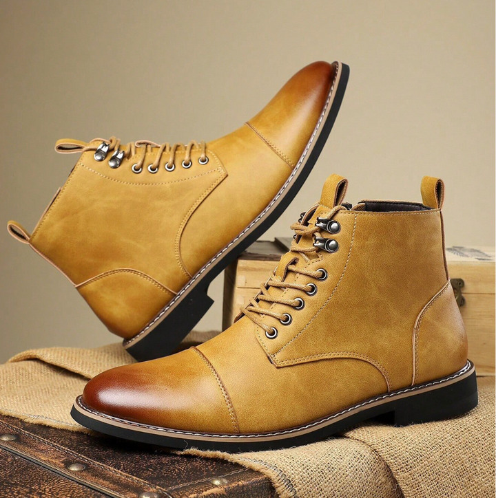 Declan | Men's Work Boots Leather Lace Up Combat Ankle Casual 2