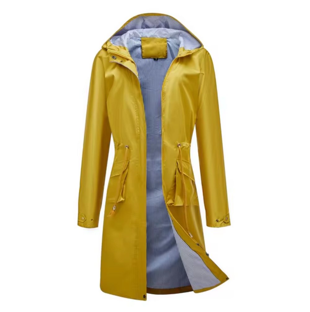 Delia - Long Waterproof Hooded Fall Jacket 2