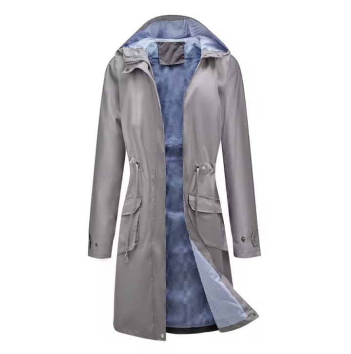 Delia - Long Waterproof Hooded Fall Jacket 3
