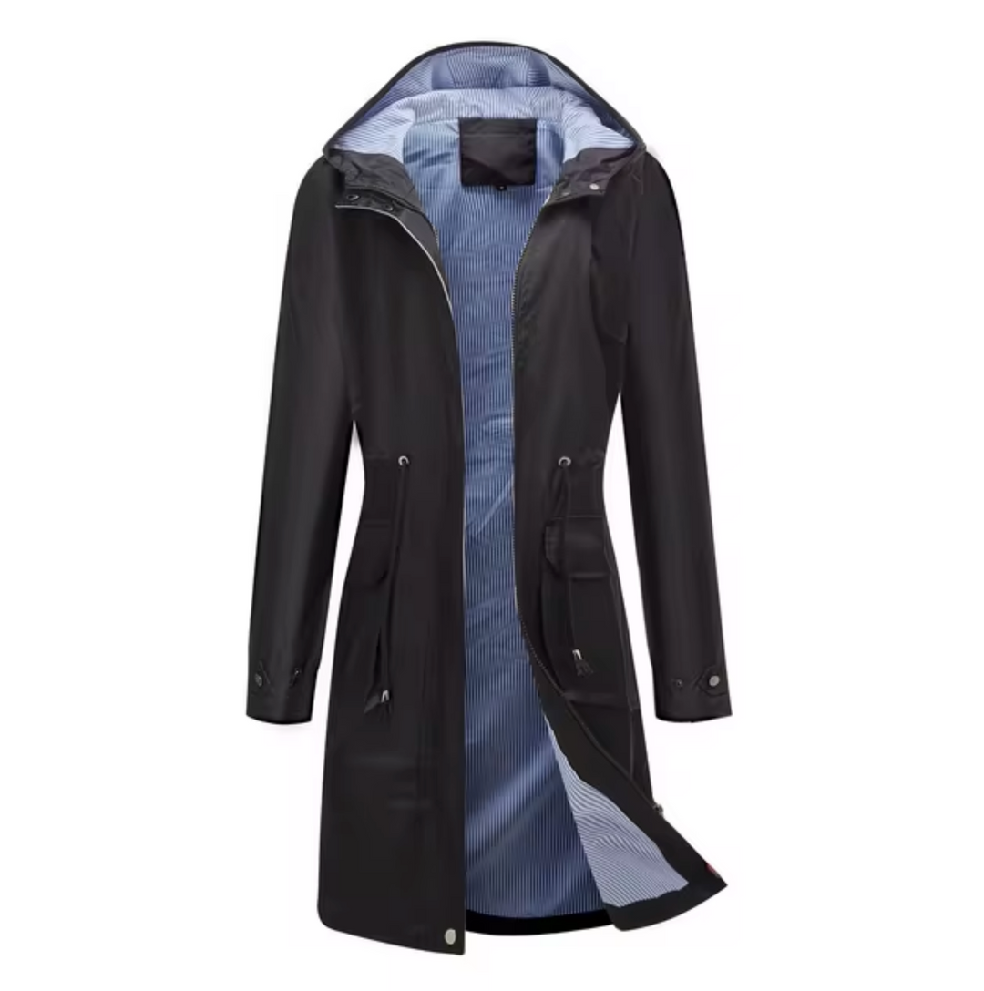Delia - Long Waterproof Hooded Fall Jacket 4