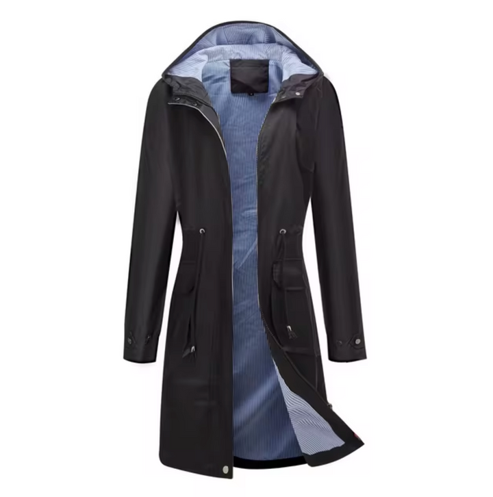Delia - Long Waterproof Hooded Fall Jacket 4