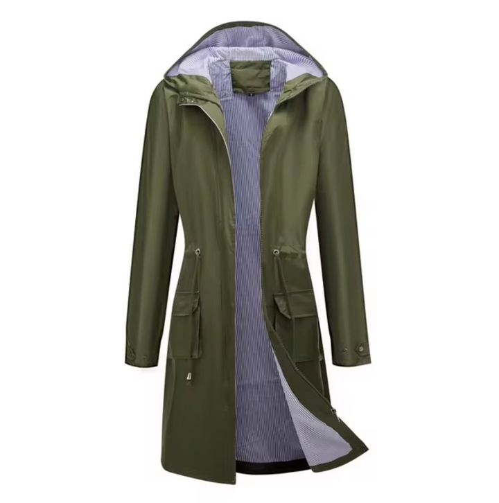 Delia - Long Waterproof Hooded Fall Jacket 5