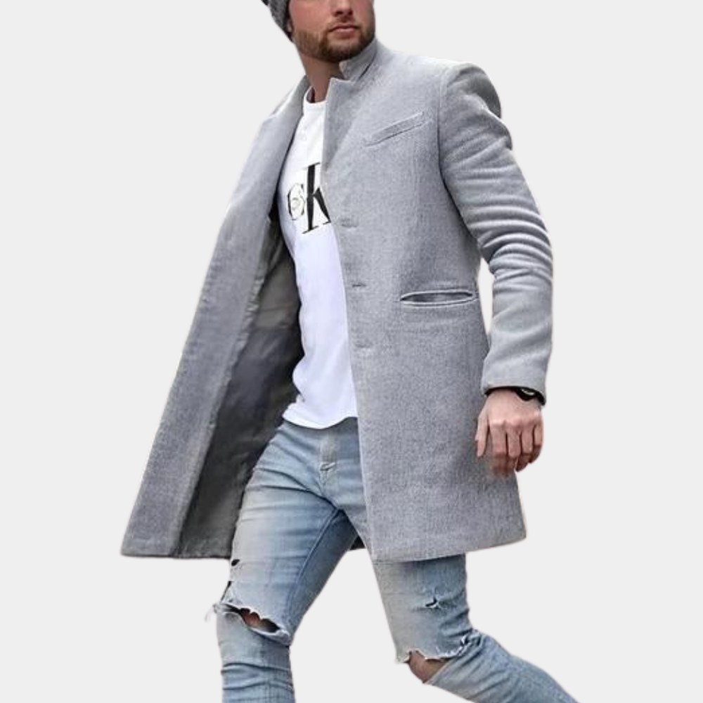 Dirk | Men's Long Coat Overcoat Winter Warm 4