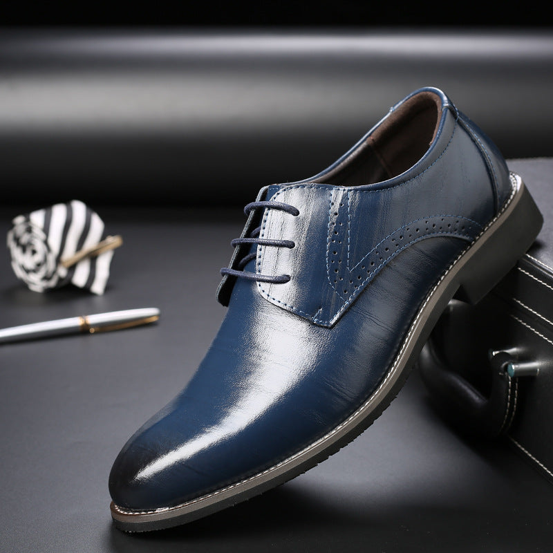 Men's Pointed Toe Oxford Dress Shoes – Navy