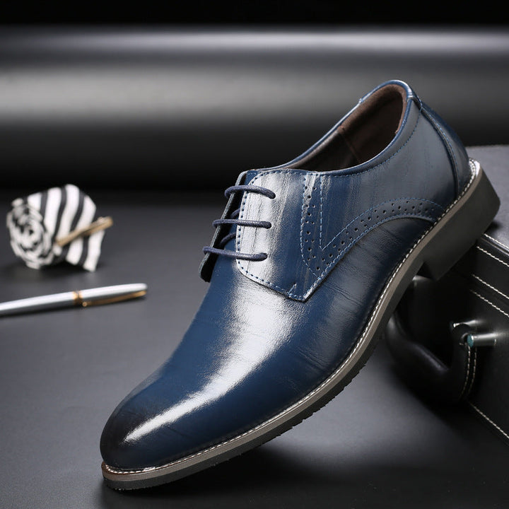 Men's Pointed Toe Oxford Dress Shoes – Navy