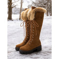 Doortje | Women's Knee High Lace Up Winter Boots