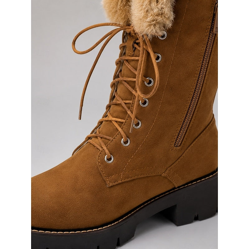 Doortje | Women's Knee High Lace Up Winter Boots 4