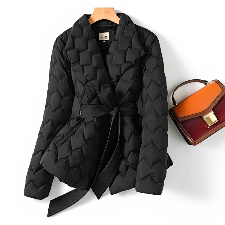 Dorien | Women's Quilted Jacket Belted Puffer Winter Coat 2
