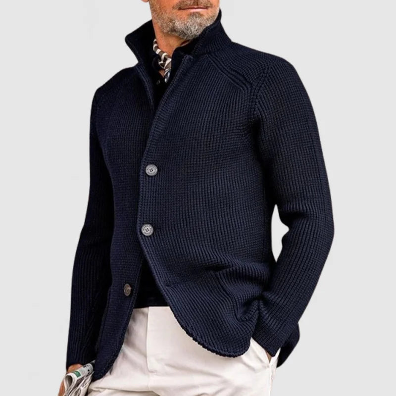 Edvard | Men's Chunky Cardigan Sweater Knit Button Up Jacket 1