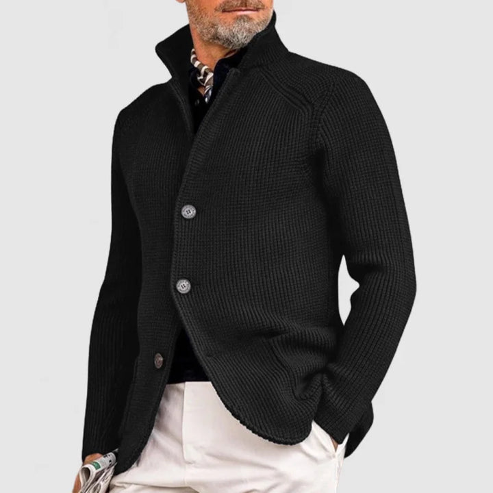 Edvard | Men's Chunky Cardigan Sweater Knit Button Up Jacket 2