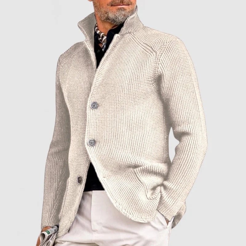 Edvard | Men's Chunky Cardigan Sweater Knit Button Up Jacket 3