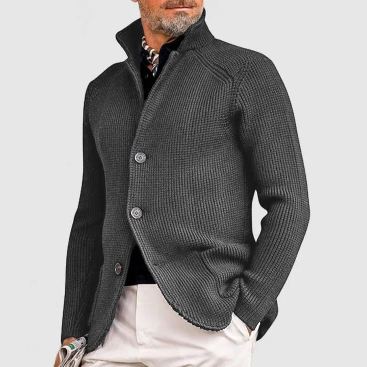 Edvard | Men's Chunky Cardigan Sweater Knit Button Up Jacket 4