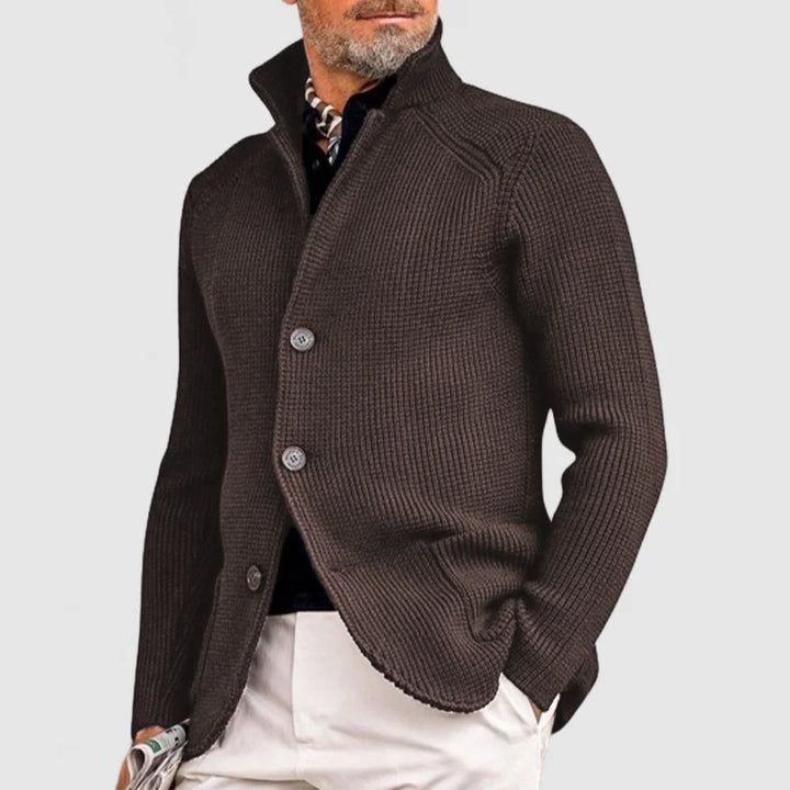 Edvard | Men's Chunky Cardigan Sweater Knit Button Up Jacket 5