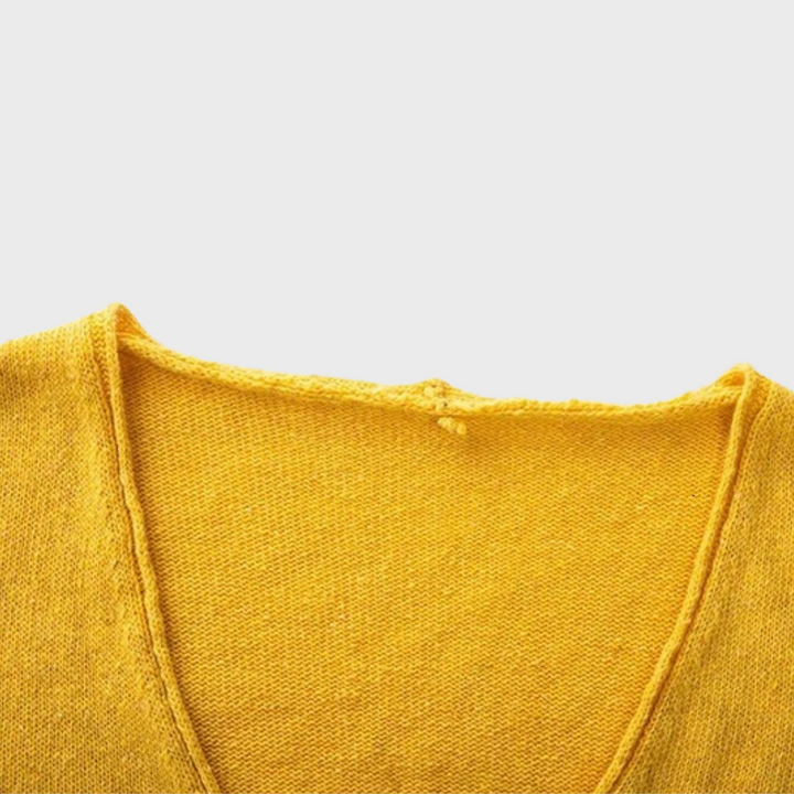 Eefje | Women's V Neck Sweater Knit Pullover Oversized Ribbed 9