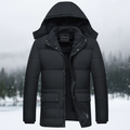 Egbert | Men's Black Puffer Jacket Hooded Winter Warm