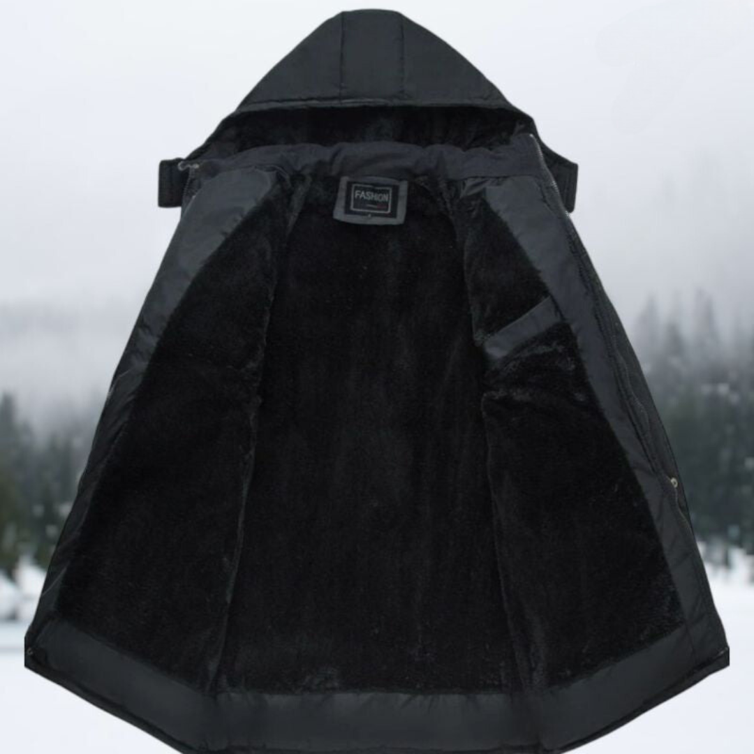 Egbert | Men's Black Puffer Jacket Hooded Winter Warm 4