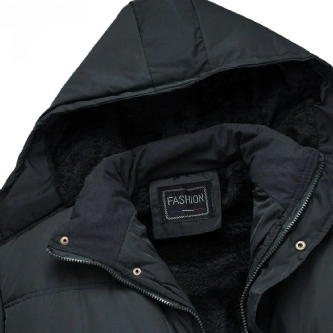 Egbert | Men's Black Puffer Jacket Hooded Winter Warm 5