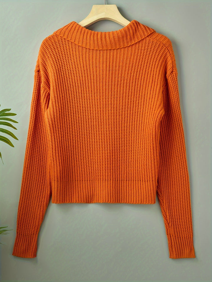 Eileen - Chunky Ribbed Cowl Sweater 1