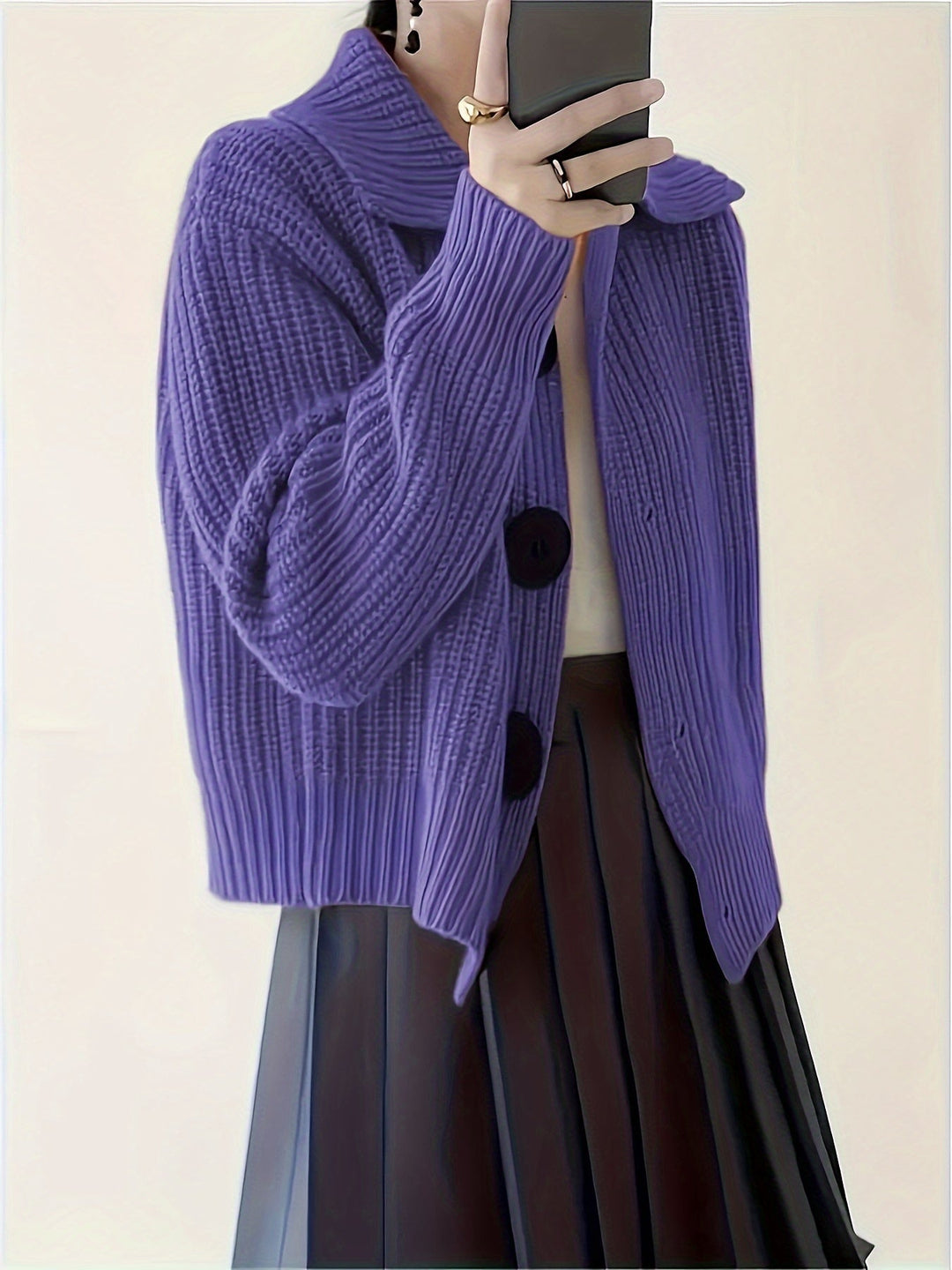 Eileen - Chunky Ribbed Cowl Sweater 7