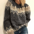 Elin - Nordic Fair Isle Yoke Knit Sweater