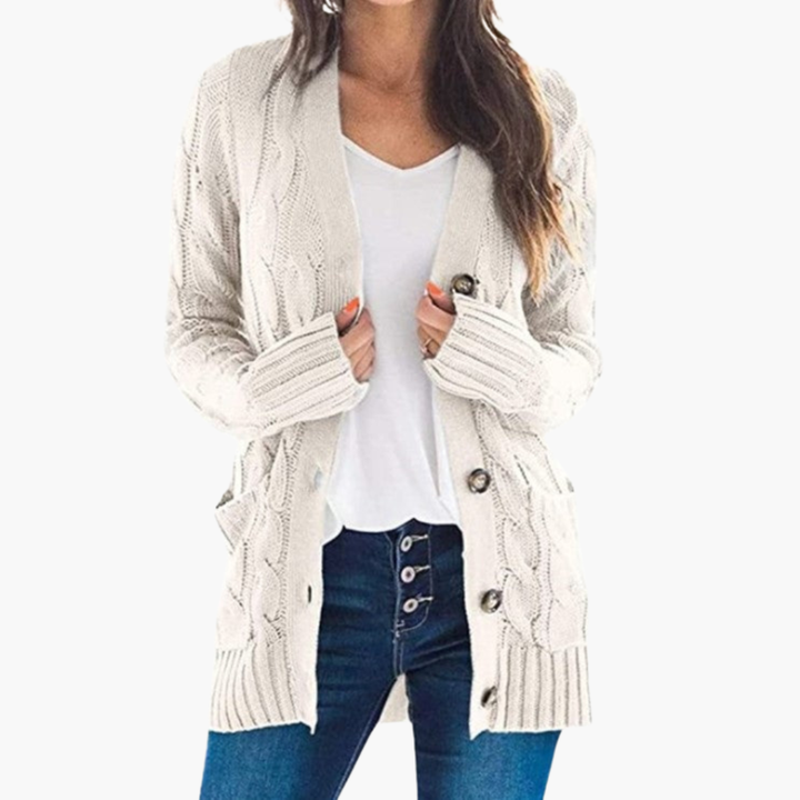 Eline - Cable Knit Women's Cardigan 2