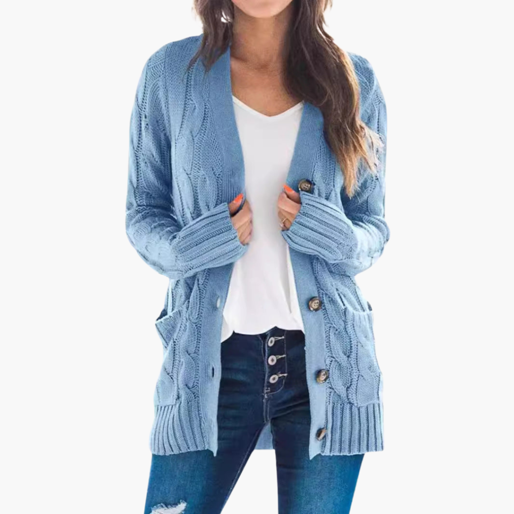 Eline - Cable Knit Women's Cardigan 3