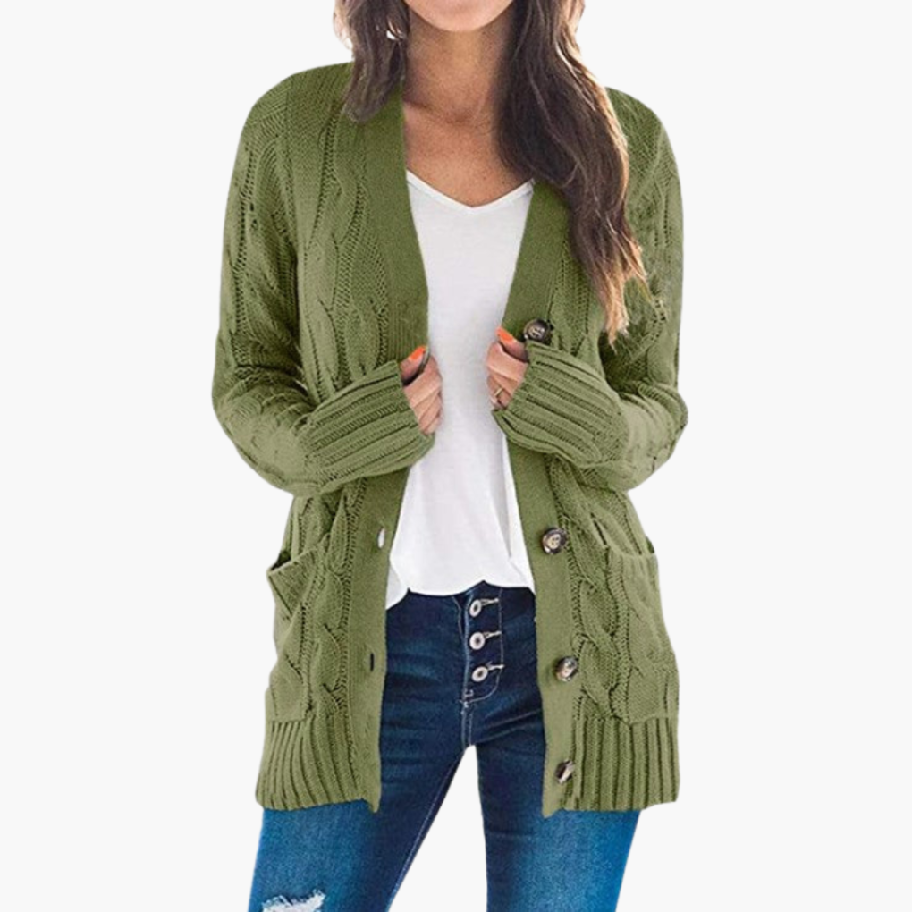 Eline - Cable Knit Women's Cardigan 4