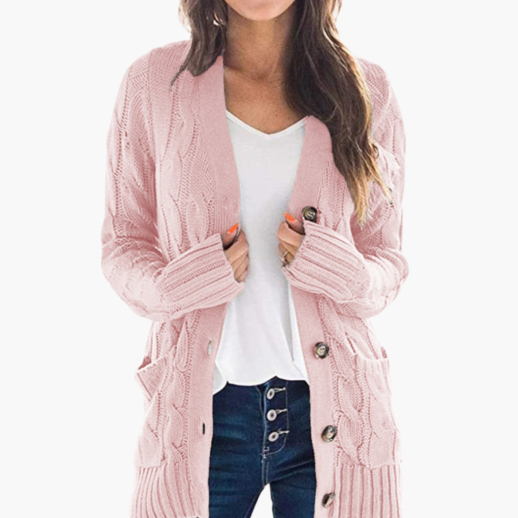 Eline - Cable Knit Women's Cardigan 5