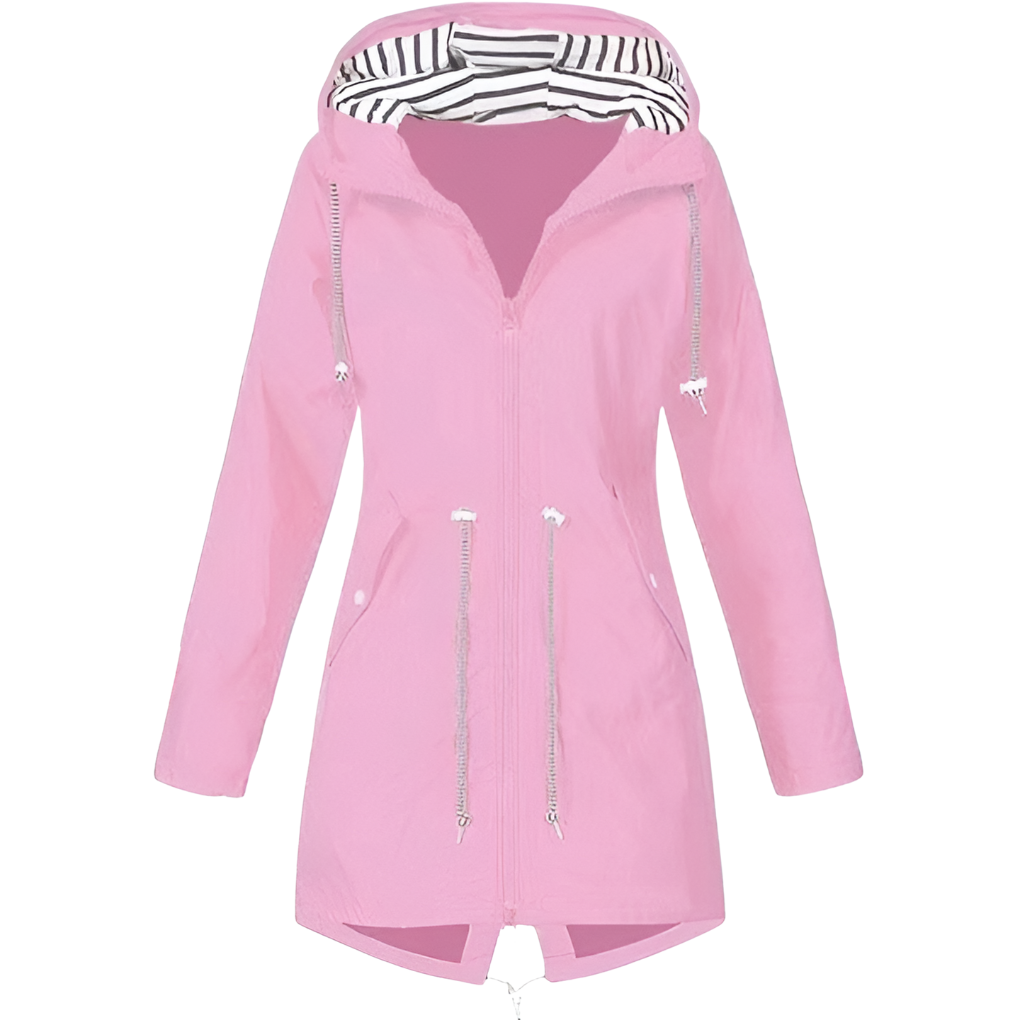 Elodie - Drawcord Hooded Raincoat 3
