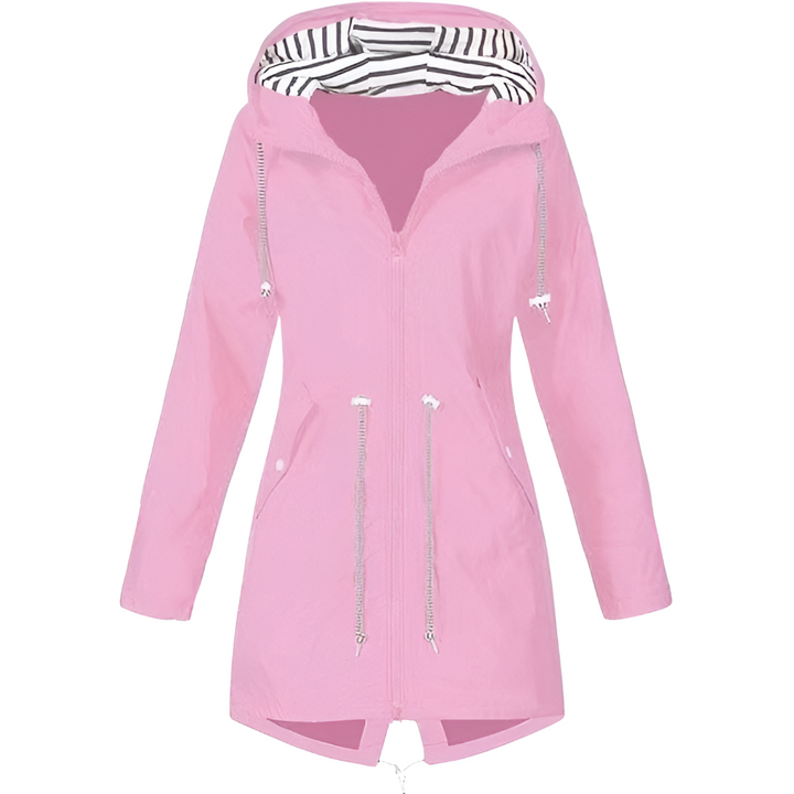 Elodie - Drawcord Hooded Raincoat 3