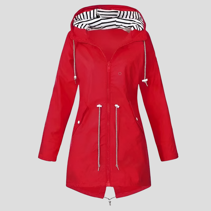 Elodie - Drawcord Hooded Raincoat 4
