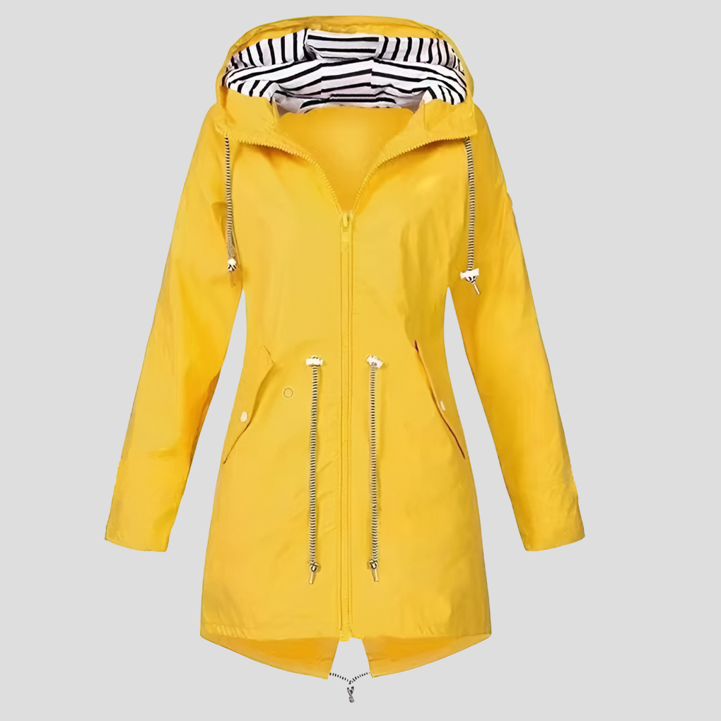 Elodie - Drawcord Hooded Raincoat 5