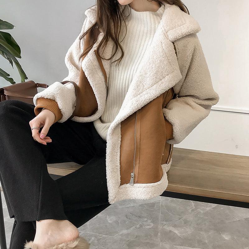 Elodie | Women's Suede Coat Winter Belted 3