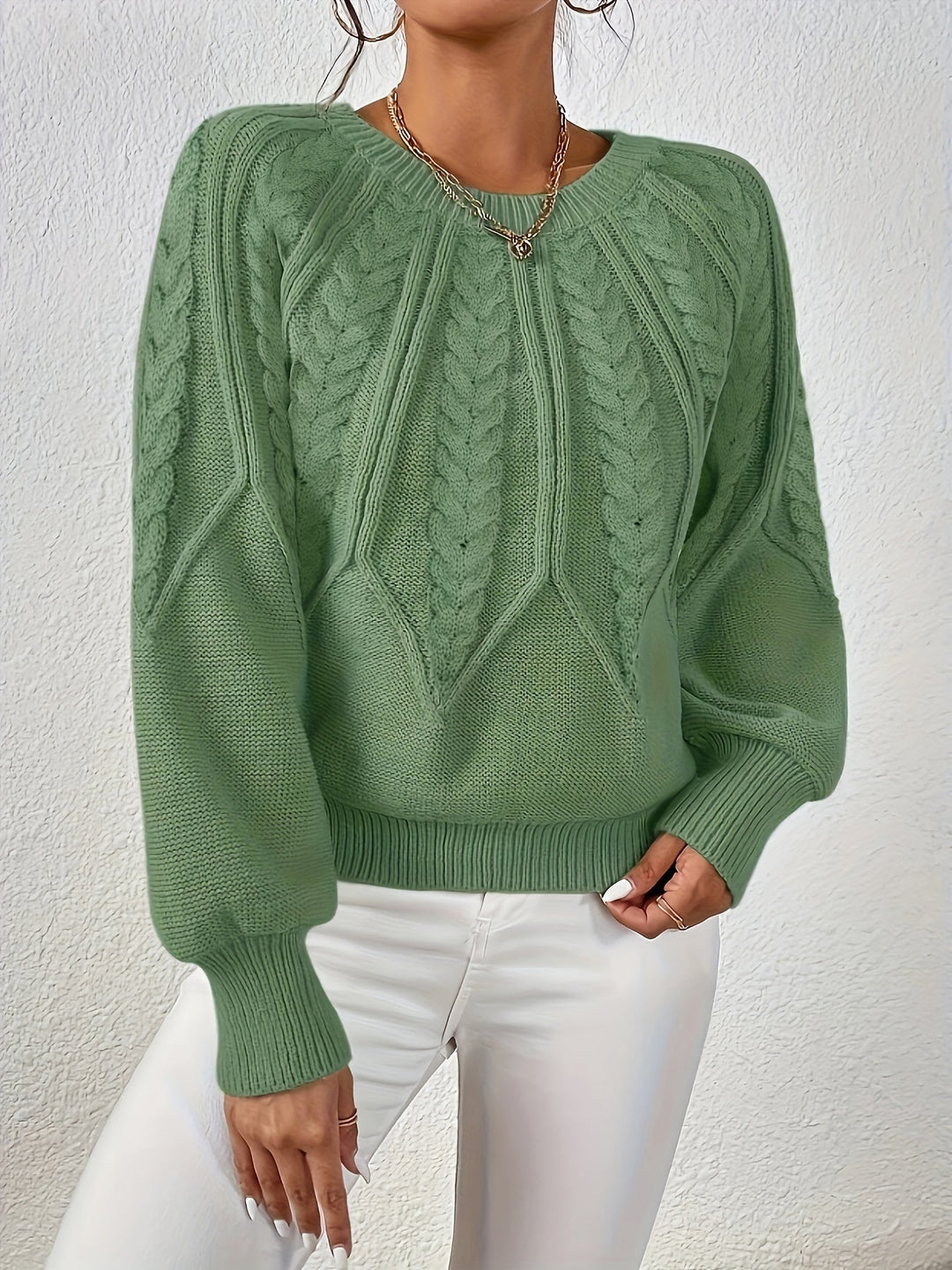 Elsa Rae - Relaxed Cable Knit Sweater 11