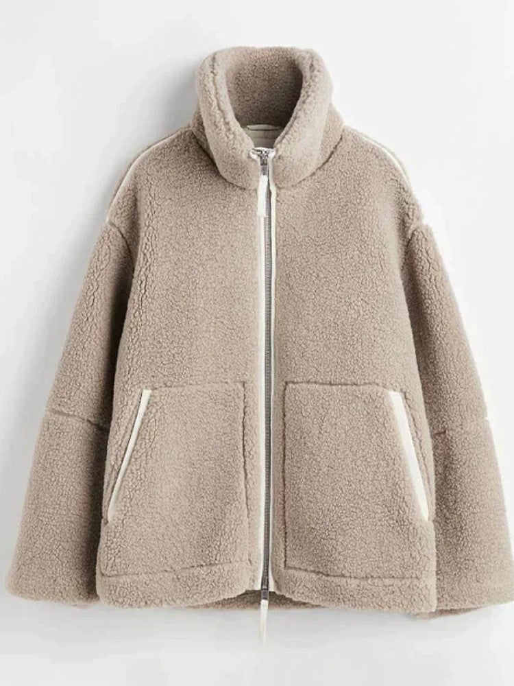 Elspeth | Women's Oversized Teddy Jacket Sherpa Fleece Coat 5