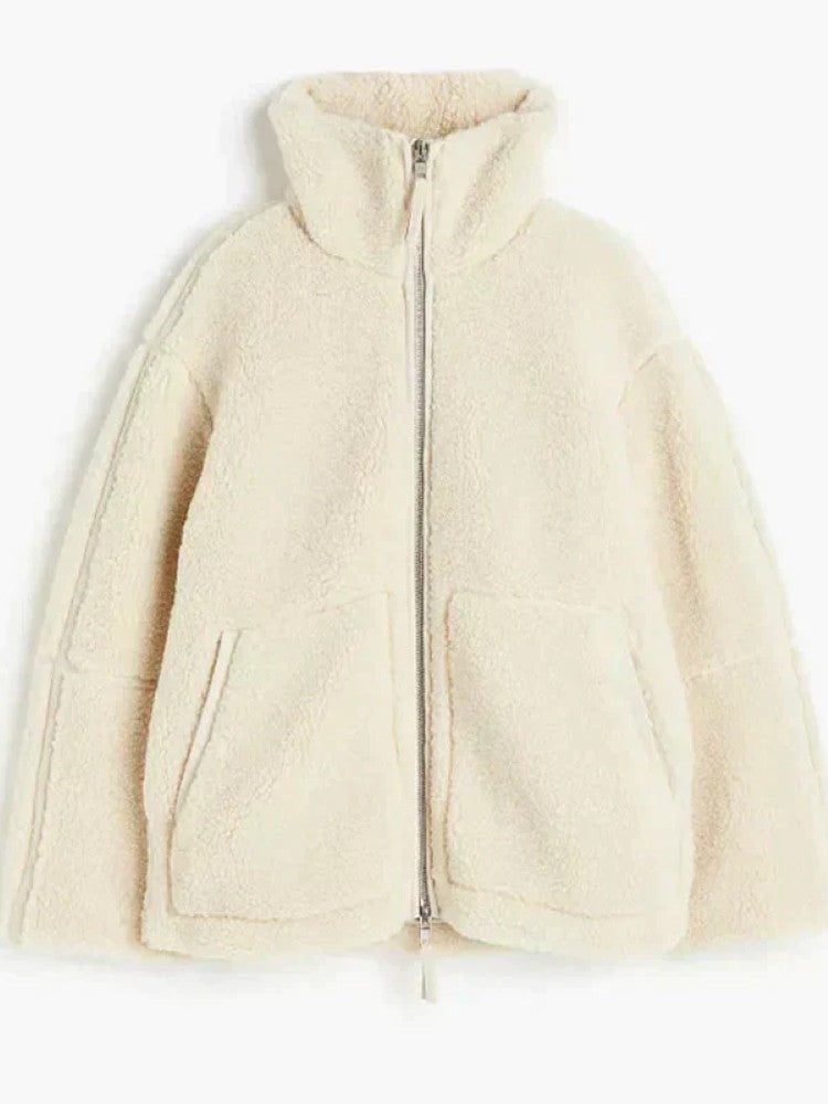 Elspeth | Women's Oversized Teddy Jacket Sherpa Fleece Coat 6