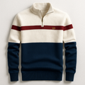 Elston - Colour Block Quarter-Zip Sweater