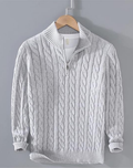 Emiel | Men's Cable Knit Half Zip Pullover Sweater