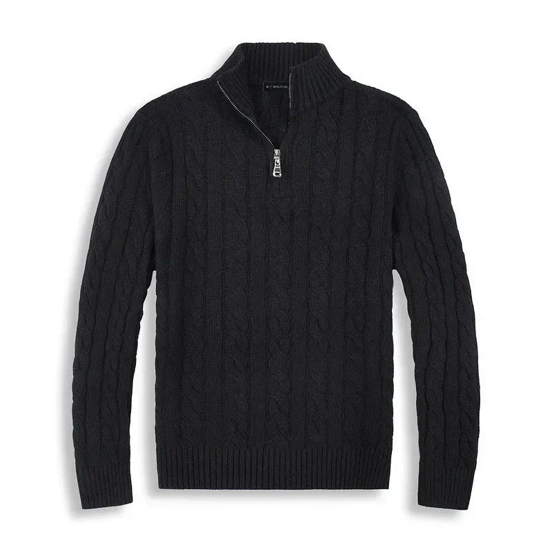 Emiel | Men's Cable Knit Half Zip Pullover Sweater 10