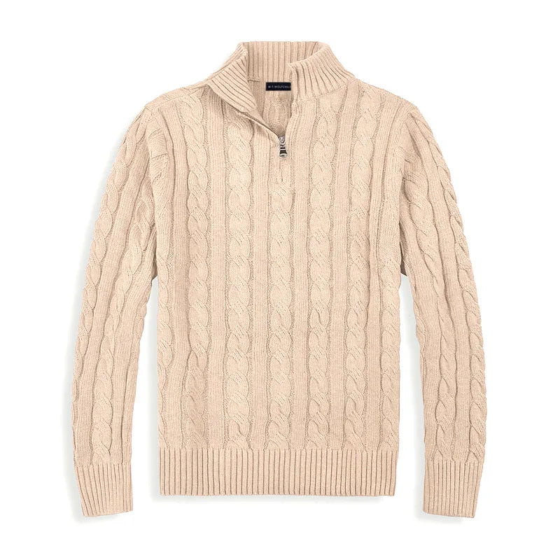 Emiel | Men's Cable Knit Half Zip Pullover Sweater 12
