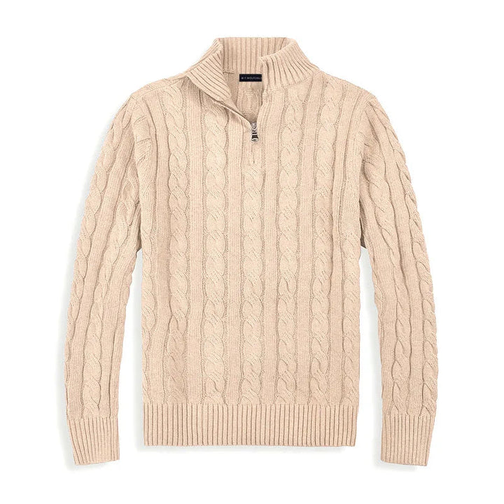 Emiel | Men's Cable Knit Half Zip Pullover Sweater 12