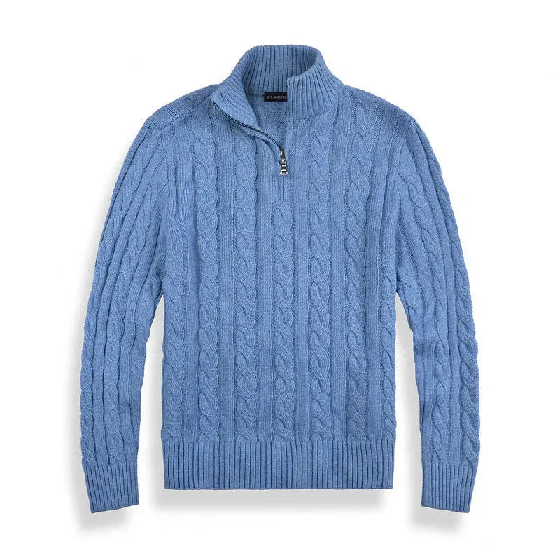 Emiel | Men's Cable Knit Half Zip Pullover Sweater 7