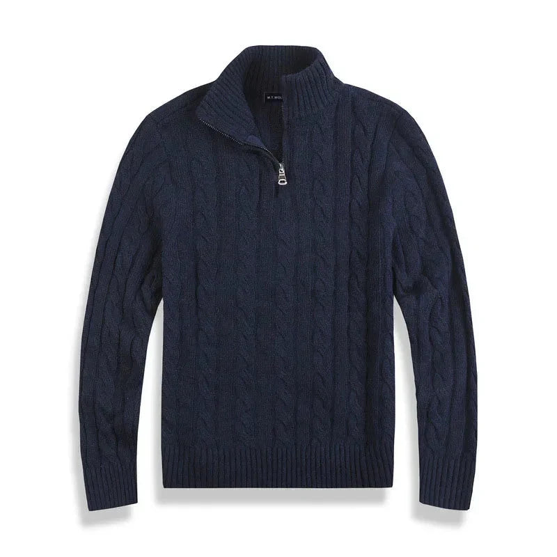 Emiel | Men's Cable Knit Half Zip Pullover Sweater 9