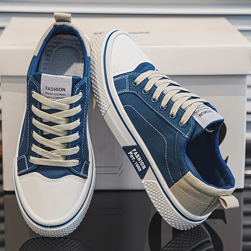 Emmett - Cushioned Lace Up Canvas Sneakers 1