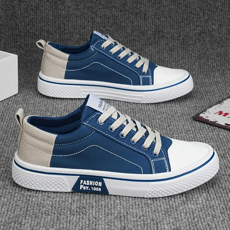 Emmett - Cushioned Lace Up Canvas Sneakers 10