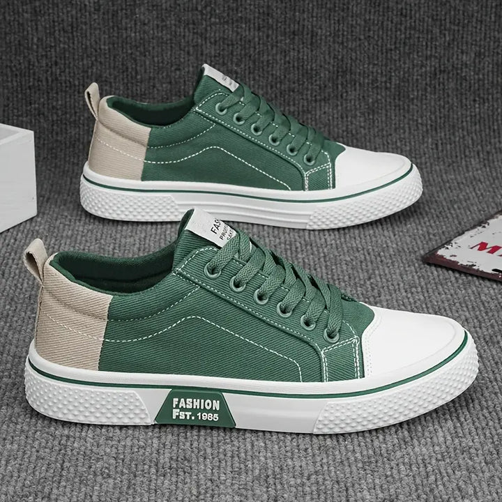 Emmett - Cushioned Lace Up Canvas Sneakers 11