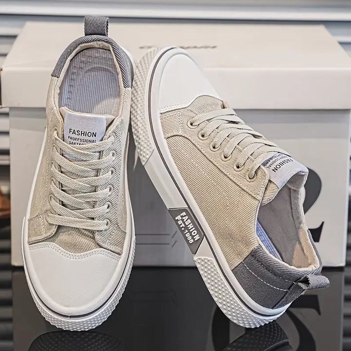 Emmett - Cushioned Lace Up Canvas Sneakers 2