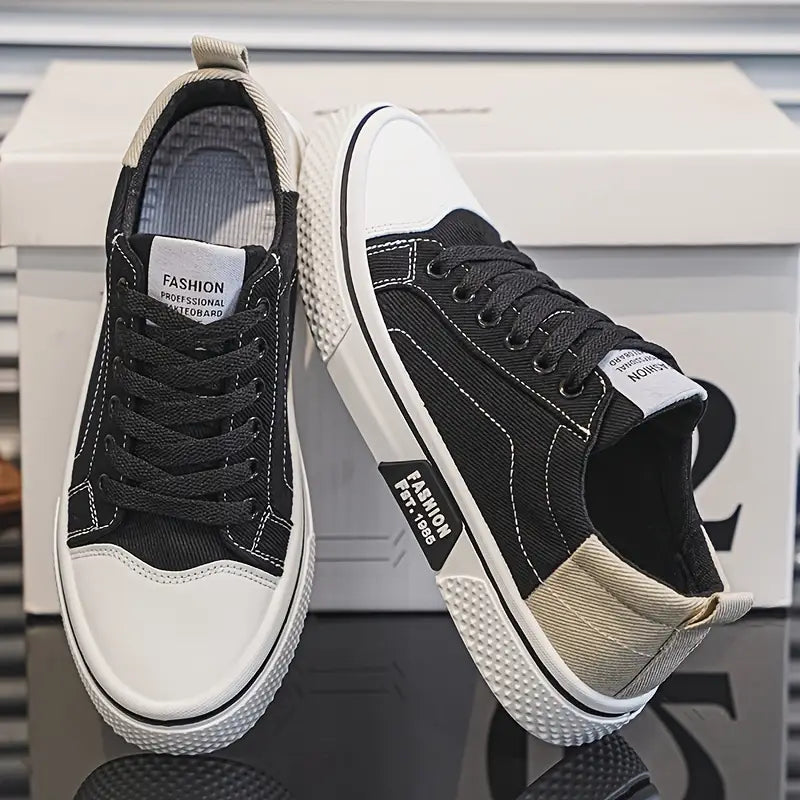 Emmett - Cushioned Lace Up Canvas Sneakers 3